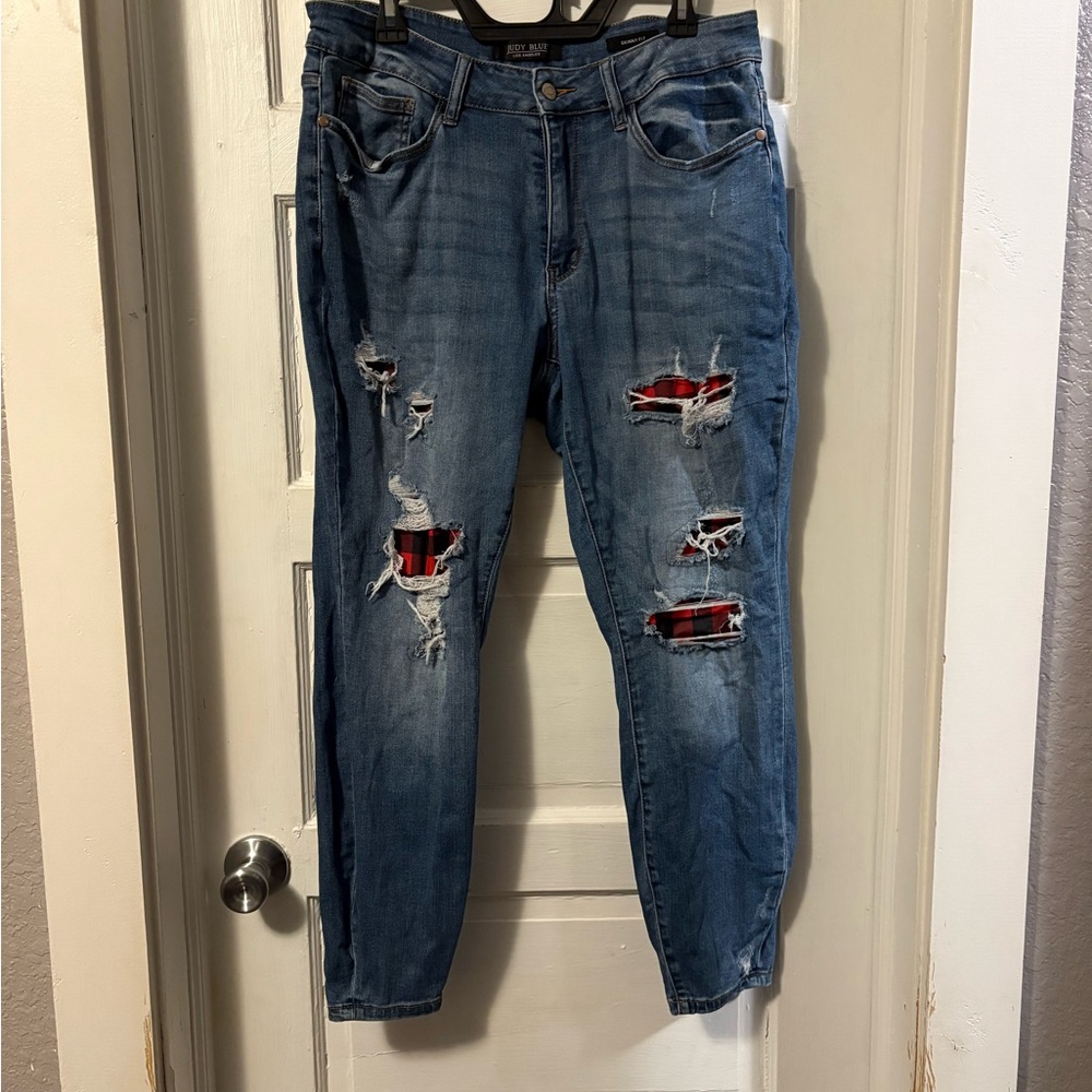 Judy Blue Skinny Fit Distressed Jeans 14W